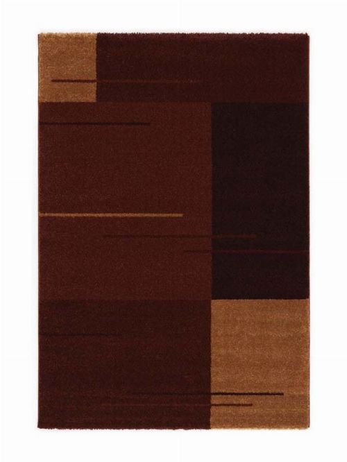 Bild: Kurzflor Teppich Samoa - Formen Mix (Bordeaux; 140 x 200 cm)