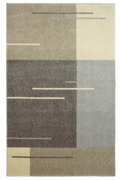 Bild: Kurzflor Teppich Samoa - Formen Mix (Beige; 160 x 230 cm)