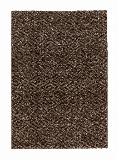 Bild: Astra Kurzflorteppich Carpi - Raute - (Braun; 80 x 150 cm)