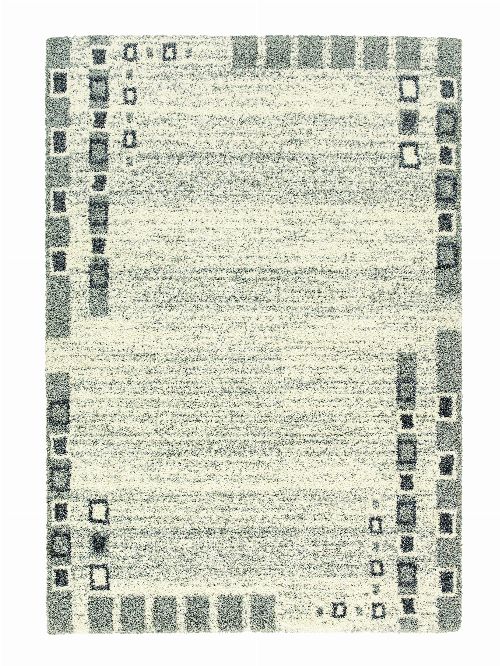 Bild: Astra Hochflor Teppich Rivoli - Bordüre Kästchen (Grau; 230 x 160 cm)