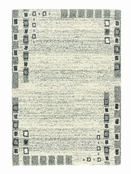 Bild: Astra Hochflor Teppich Rivoli - Bordüre Kästchen (Grau; 150 x 80 cm)