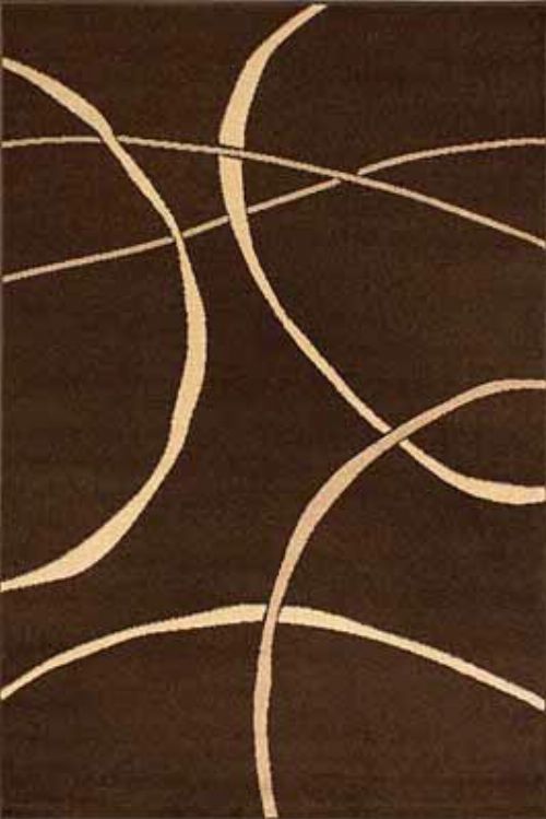 Bild: Kurzflor Teppich Milano - Circle - (Braun)