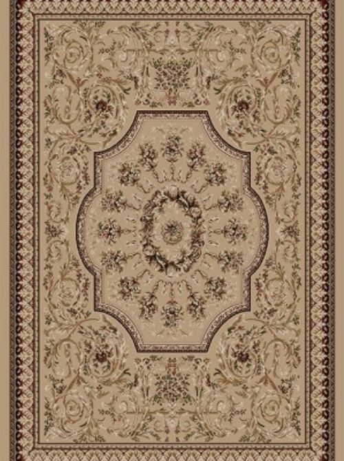 Bild: Bordürenteppich Marrakesh - Florals - (Beige)