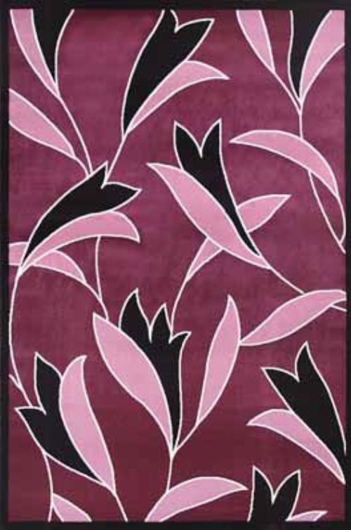 Bild: Blumen Teppich Panda - (Lila)