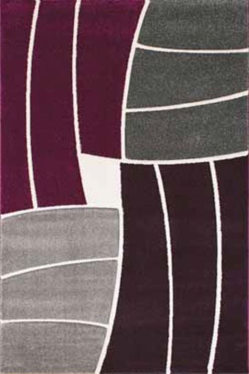 Bild: Teppich Florenz - Funny Stripes - (Lila)