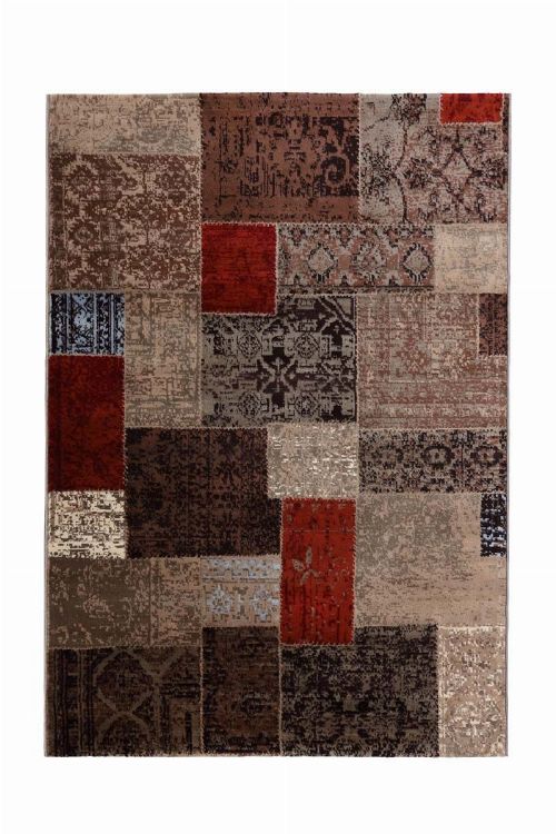 Bild: Patchwork Teppich - (Beige; 160 x 230 cm)