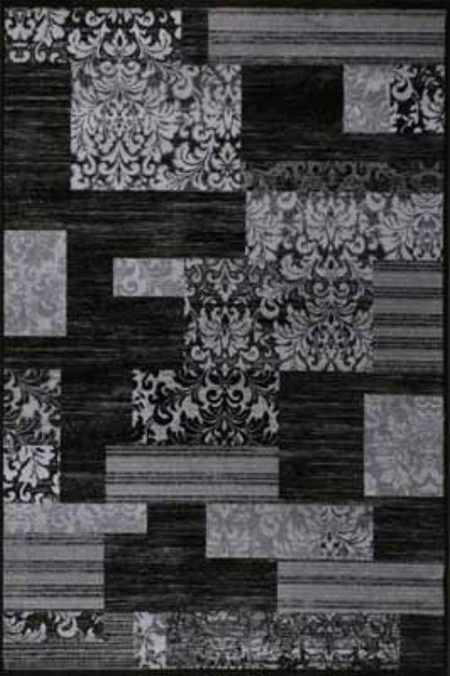 Bild: Teppich Patchwork Art - (Schwarz)