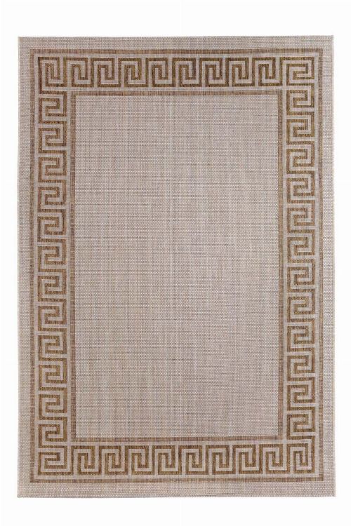 Bild: Outdoor Teppich Griechische Bordüre (Braun; 80 x 150 cm)