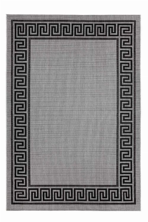 Bild: Outdoor Teppich Griechische Bordüre (Grau; 160 x 230 cm)