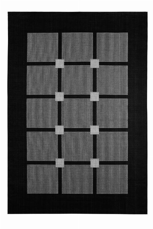 Bild: Flachgewebe Teppich Square (Schwarz; 120 x 170 cm)
