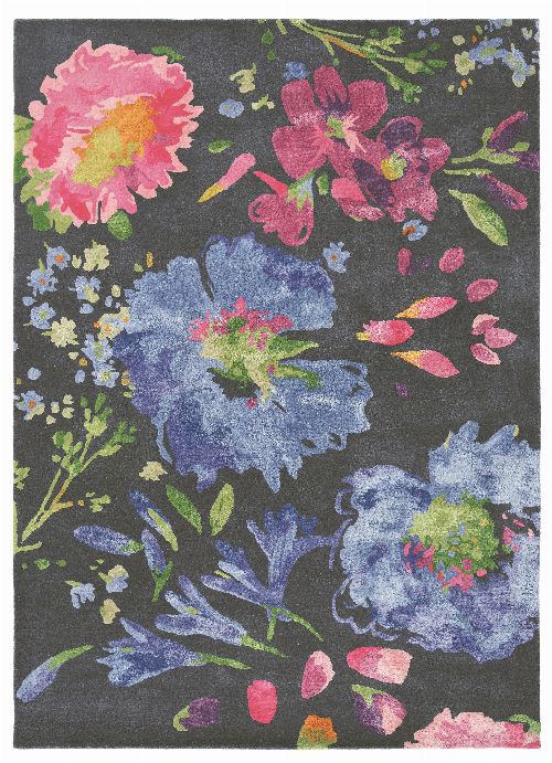 Bild: Bluebellgray Schurwollteppich Kippen 18705 (Bunt; 170 x 240 cm)