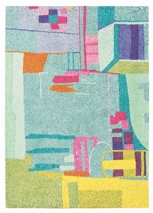Bild: Designer Schurwollteppich Amal 19707 (Bunt; 200 x 280 cm)