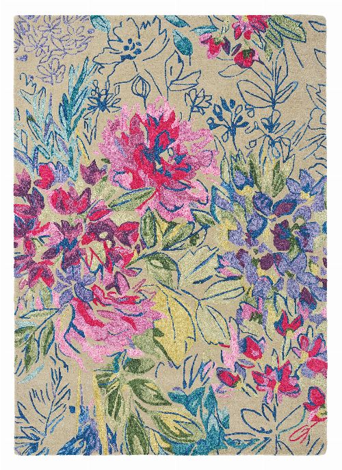 Bild: Designer Schurwollteppich Ines Jardin 19904 (Bunt; 250 x 350 cm)