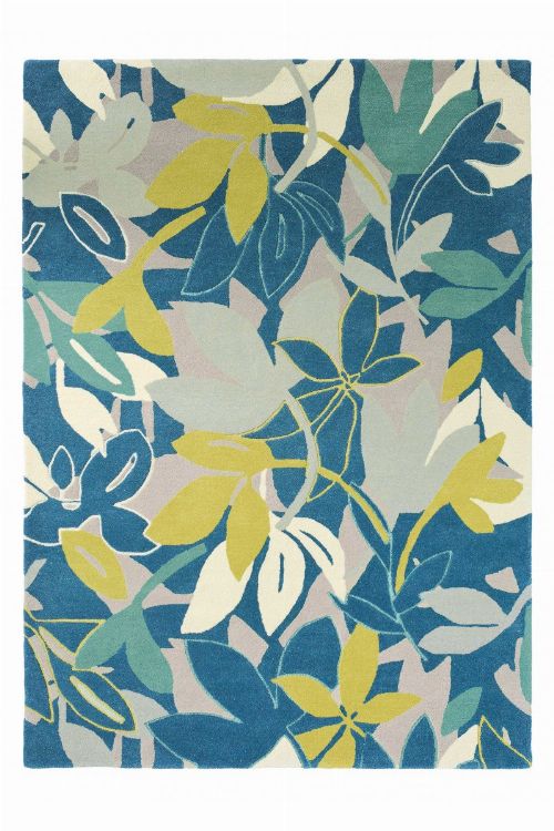 Bild: Scion Schurwollteppich Baja (Blau; 140 x 200 cm)