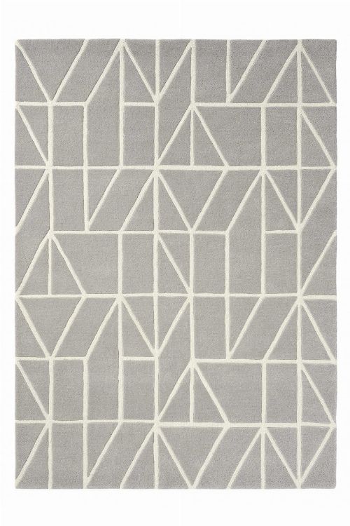 Bild: Scion Schurwollteppich Viso (Grau; 140 x 200 cm)