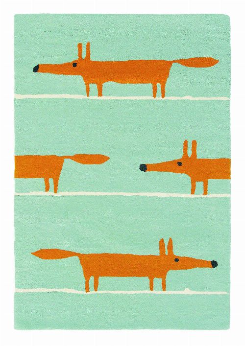 Bild: Teppich Mr Fox (Blau; 90 x 150 cm)