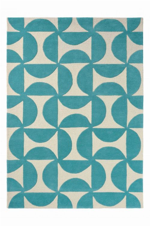 Bild: Scion Schurwollteppich Forma (Türkis; 250 x 350 cm)
