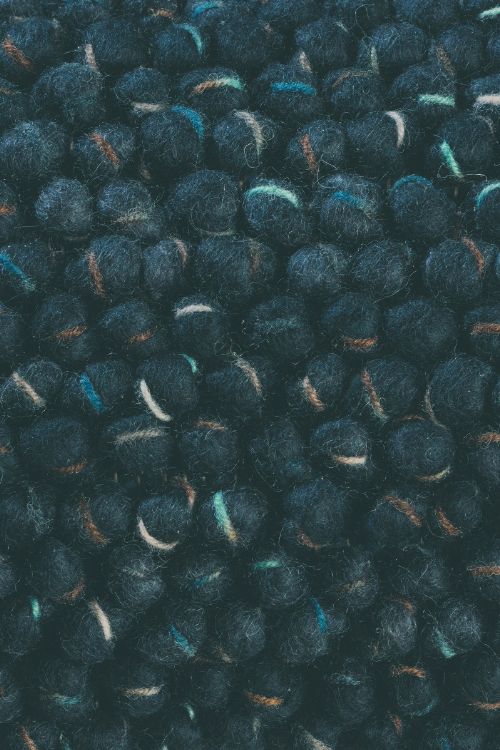 Bild: Designer Webteppich Cobble (Dunkelblau; 170 x 240 cm)