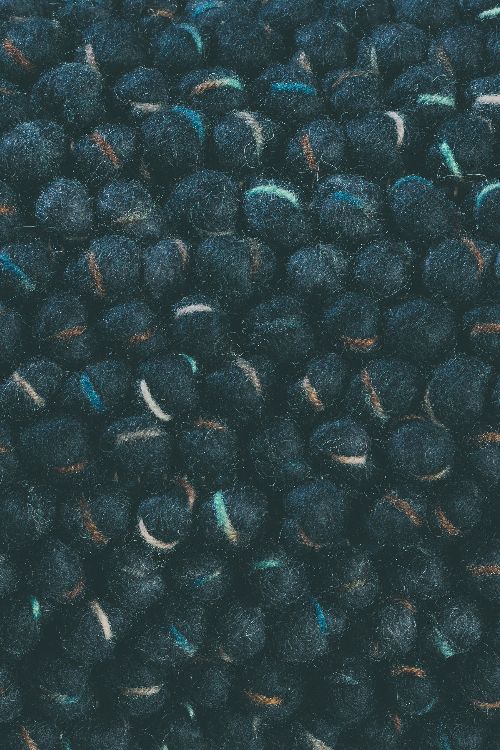 Bild: Designer Webteppich Cobble (Dunkelblau; 200 x 250 cm)