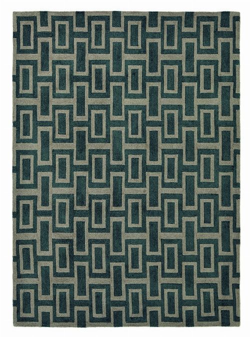 Bild: Retro Teppich Intaglio (Schwarz; 120 x 180 cm)