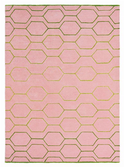 Bild: Retro Teppich Arris (Pink; 200 x 280 cm)