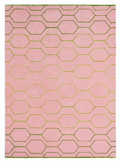 Bild: Retro Teppich Arris (Pink; 250 x 350 cm)