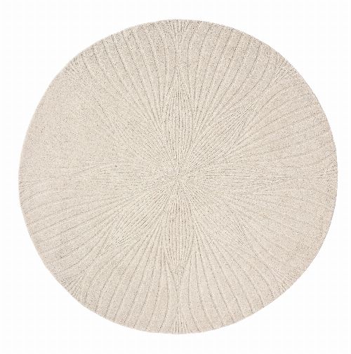 Bild: Wedgwood Designer Teppich Folia - Rund - (Stone; 150 x 150 cm)