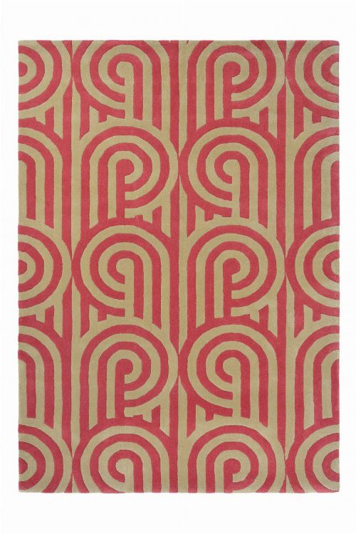 Bild: Florence Broadhurst Designerteppich Turnabouts (Himbeere; 200 x 280 cm)