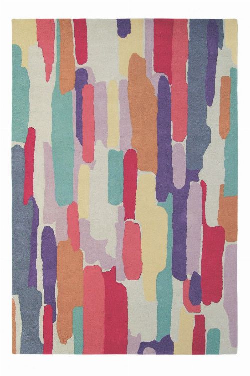 Thumbnail: Wollteppich Trattino (Bunt; 140 x 200 cm)