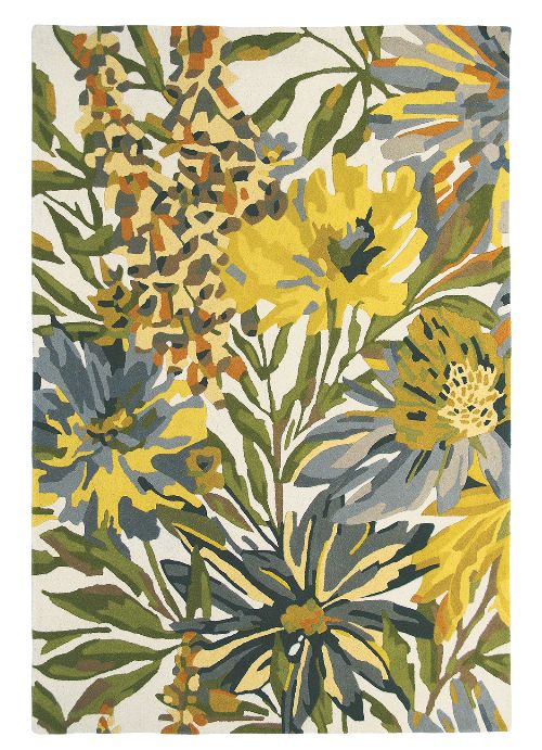 Bild: Wollteppich Floreale (Gelb; 250 x 350 cm)