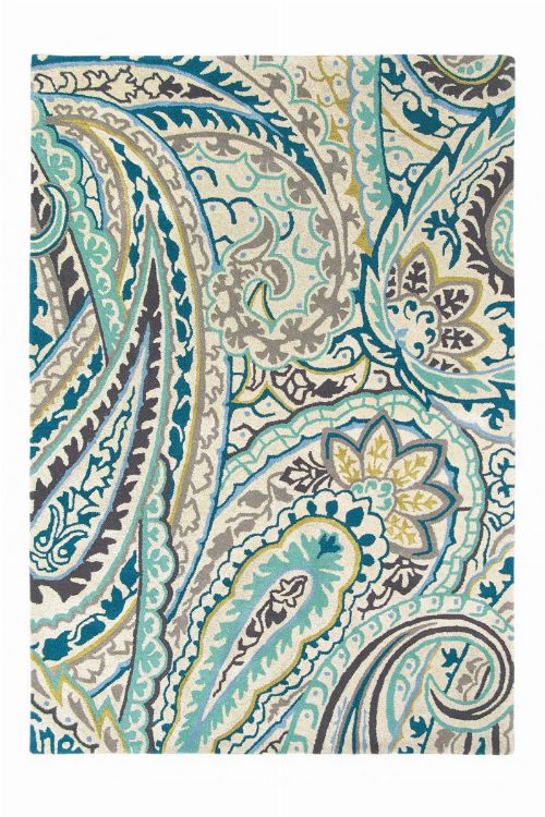 Bild: Wollteppich Kashmir (Blau; 250 x 350 cm)