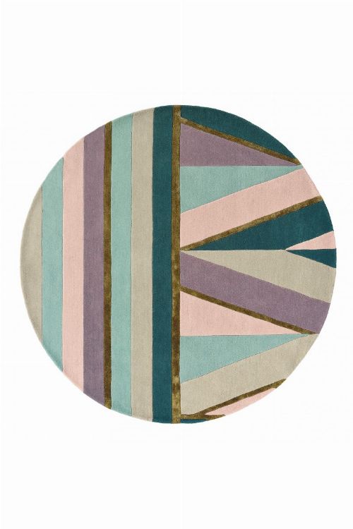 Bild: Ted Baker Schurwoll Teppich Sahara - Rund (Pink; 150 x 150 cm)