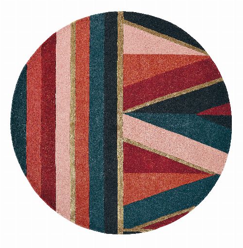 Bild: Ted Baker Schurwoll Teppich Sahara - Rund (Burgund; 150 x 150 cm)