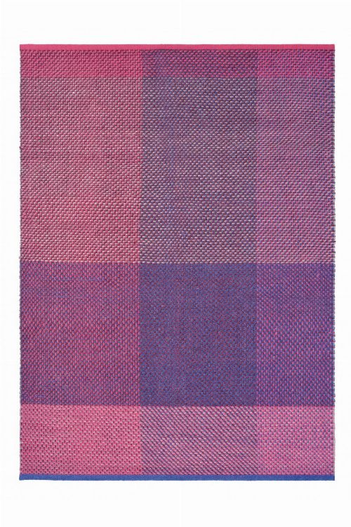 Bild: Ted Baker Schurwoll Teppich Check (Burgund; 250 x 350 cm)