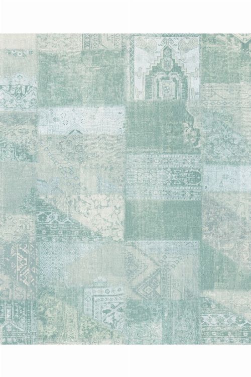Bild: Eijffinger Vliestapete Masterpiece 358033 - Patchwork (Türkis)