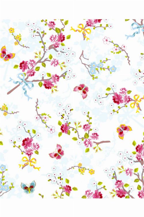 Bild: Eijffinger Tapete PIP 4 375070 - Chinese Rose (Weiß)