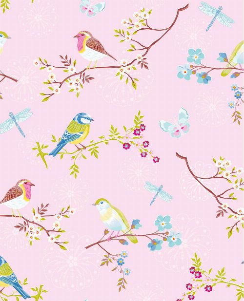 Bild: Eijffinger Tapete PIP 4 375082 - Early Bird (Rosa)