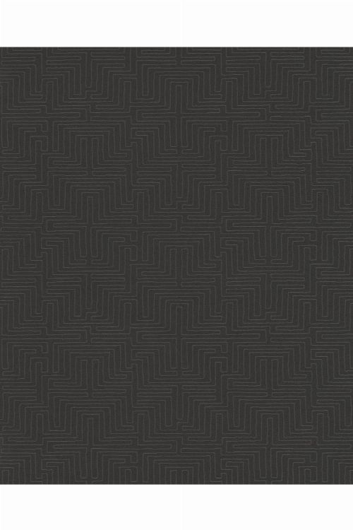 Bild: Eijffinger Vliestapete Siroc 376066 - Labyrinth Optik (Schwarz)