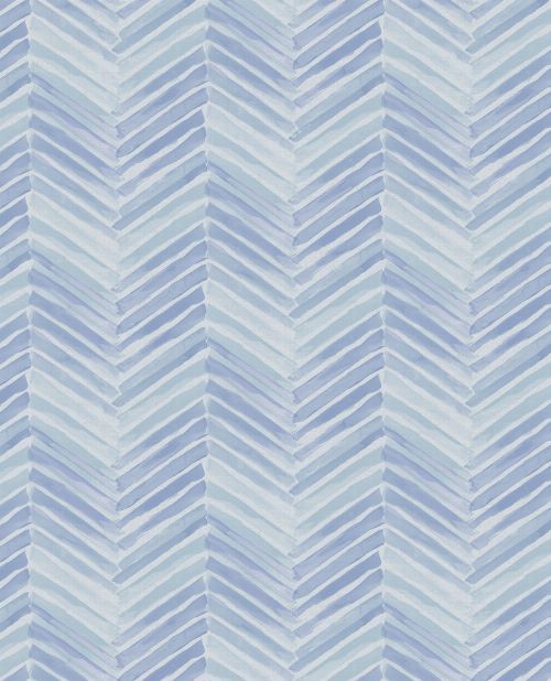 Thumbnail: Eijffinger Tapete Stripes+ 377093 - Fischgrätmuster (Blau/Weiß)