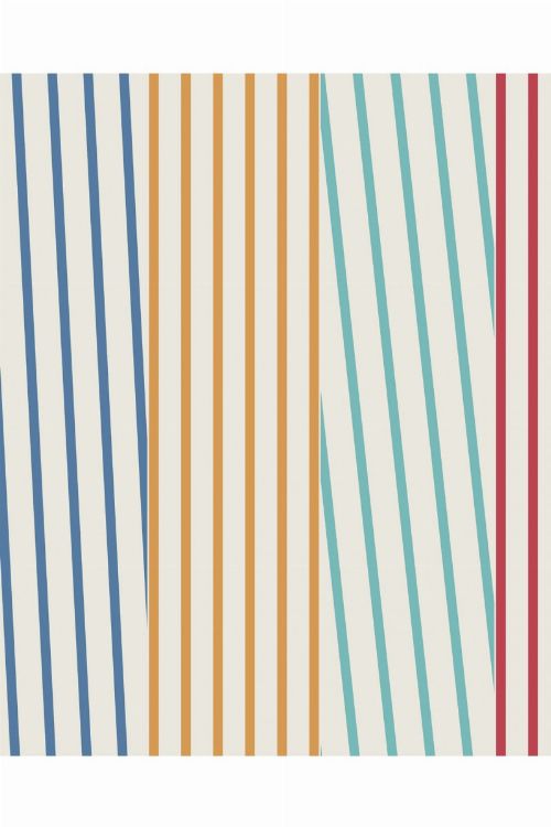 Bild: Eijffinger Streifentapete Stripes+ 377122 (Weiß/Bunt)