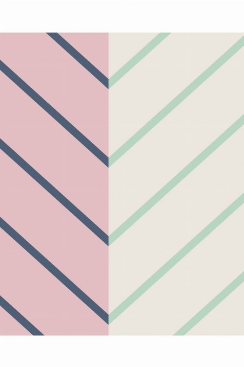 Bild: Eijffinger edle Vliestapete Stripes+ 377141 - Zickzack Muster (Rosa)