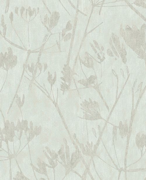 Bild: Eijffinger Vliestapete Lino 379051 - Blumen Silhouette (Salbei)