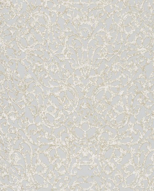 Bild: Eijffinger Vliestapete Stature 382501 - Barock Ornament (Eisblau)