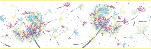 Bild: Kunterbunt - Bordüre Pusteblume 45908