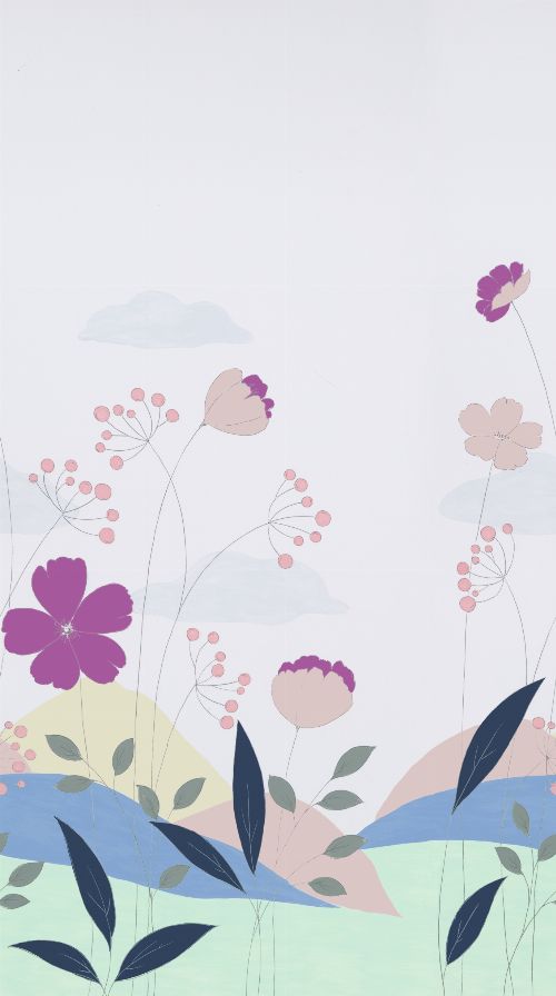 Bild: Kunterbunt - Bordüre Blume 45911