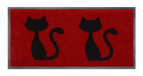 Bild: Schmutzfangmatte Katzen (Rot)