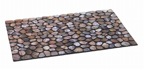 Bild: Gummiflockmatte Pebble Beach (Braun; 46 x 76 cm)