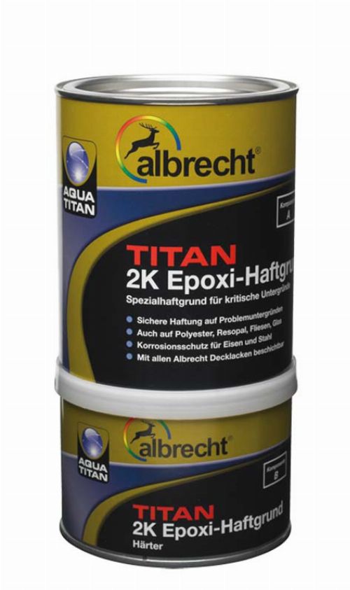 Thumbnail: Aqua Titan 2K Epoxi-Haftgrund - Kombigebinde (Weiß; 1 Liter)