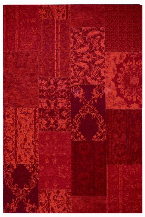 Bild: Jaquard Flachgewebe Teppich - Patchwork (Rot; 57 x 110 cm)