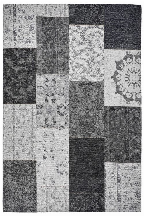 Bild: Jaquard Flachgewebe Teppich - Patchwork (Grau; 77 x 150 cm)